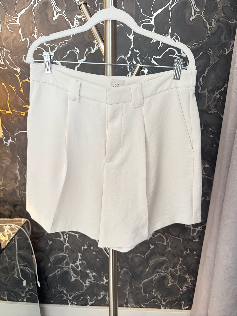 a new day Cream High-Rise Tailored Bermuda Shorts